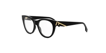Fendi FE50101I style-color 001 Acetate Shiny Black With Demo Lenses