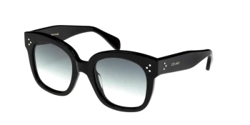 Celine 3 DOTS CL4002UN style-color 01B Acetate Shiny Black / Gradient Smoke Lens