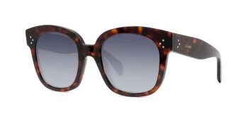 Celine 3 DOTS CL4002UN style-color 54D Acetate Shiny Red Havana / Smoke Lens