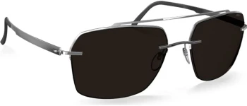 Silhouette CROISETTE CLUB 8726 style-color 7000 Rhodium / Black / 65 65 Lens