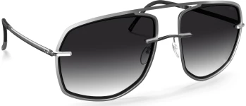 Silhouette NEW YORK SKY FULLRIM 8733 style-color 7000 Rhodium / Black / 65 65 Lens