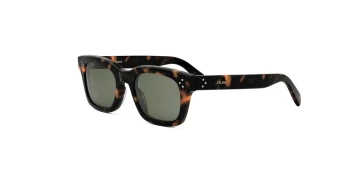 Celine 3 DOTS CL40232I style-color 52N Acetate Shiny Havana With Green Normal Lenses