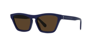 Stella Mccartney BEVELLED SC40060I style-color 90E Acetate Shiny Blue / Brown Lens