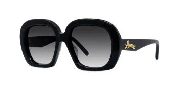 Loewe CURVY LW40113U style-color 01B Acetate Shiny Black / Gradient Smoke Lens
