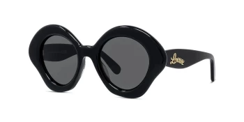 Loewe CURVY LW40125U style-color 01A Acetate Shiny Black / Smoke Lens
