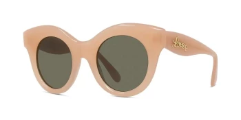 Loewe CURVY LW40126I style-color 72E Acetate Shiny Light Pink / Brown Lens