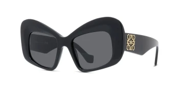 Loewe ANAGRAM LW40128I style-color 01A Acetate Shiny Black / Smoke Lens