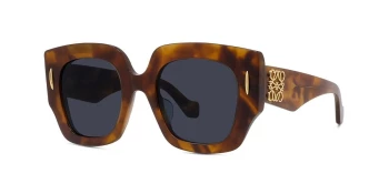 Loewe ANAGRAM LW40129U style-color 53V Acetate Shiny Havana / Blue Lens
