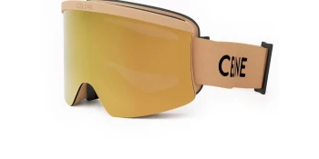 Celine SKI MASK CL40302U style-color 58C Injected Matte Brown With Yellow Mirror Lenses