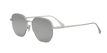 Fendi TRAVEL FE40004U style-color 17C Metal Matte Silver With Grey Mirror Lenses