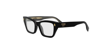 FENDI ROMA FE50118I style-color 001 Acetate Shiny Black With Demo Lenses
