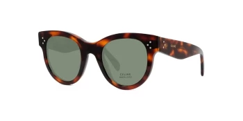 Celine 3 DOTS CL4003IN style-color 56A Acetate Shiny Havana / Other / Smoke Mineral Lens