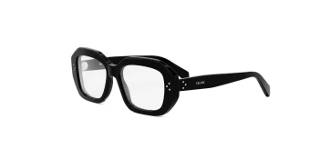 Celine 3 DOTS CL50156I style-color 001 Acetate Shiny Black With Demo Lenses