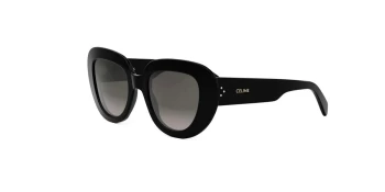 Celine 3 DOTS CL40309I style-color 01B Acetate Shiny Black With Grey Gradient Lenses