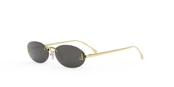 Fendi FIRST CRYSTAL FE4075US style-color 30A Metal Shiny Endura Gold / Smoke Lens