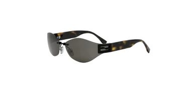 Fendi BAGUETTE FE40159U style-color 02A Metal Matte Black With Grey Normal Lenses