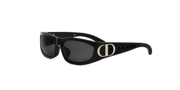 VERYDIOR S3F CD40202F style-color 10A0 Injected Shiny Black With Grey Normal Lenses
