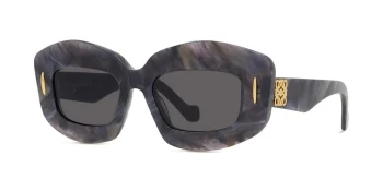Loewe ANAGRAM LW40114I style-color 63A Acetate Shiny Black With Grey Normal Lenses