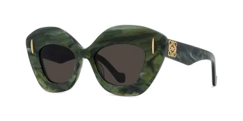 Loewe ANAGRAM LW40127I style-color 64E Acetate Shiny Green With Brown Normal Lenses
