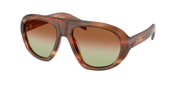 Prada PR C05S style-color 24G70T Striped Oak / Green/Brown Lens