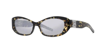 Givenchy 4G LIQUID GV40094I style-color 56C Acetate Shiny Havana With Silver Mirror Lenses
