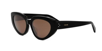 Celine CL40286F style-color 01E Acetate Shiny Black With Brown Normal Lenses