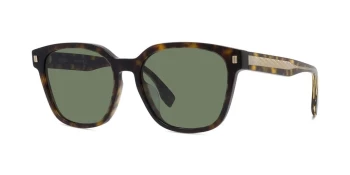 Fendi FE40001U style-color 52N Acetate Shiny Dark Havana / Dark Green Lens