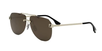 Fendi SKY FE40115U style-color 32E Metal Shiny Yellow With Brown Normal Lenses