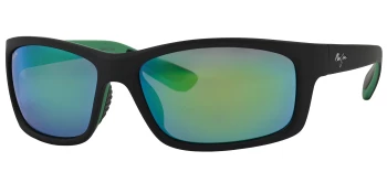 Maui Jim Kanaio Coast style-color GM766-02 Matte Black / Green / MAUIGreen Lens