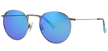 Maui Jim PŪKAUA style-color B667-17B Shiny Silver With Blue & Green / Blue Hawaii Lens