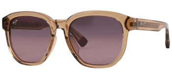 Maui Jim AKAHAI ASIAN FIT style-color RS646-01 Shiny Trans Light Brown / Maui Rose Lens