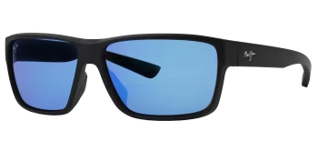 Maui Jim UILA style-color B661-02 Matte Black / Blue Hawaii Lens
