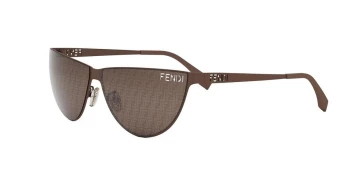 Fendi FE40138U style-color 49F Metal Matte Brown With Grey Pattern Lenses