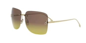 Fendi FE4134US style-color 30E Metal Shiny Yellow With Brown Gradient Lenses