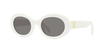 Celine TRIOMPHE CL40194U style-color 25A Acetate Shiny Ivory / Smoke Lens