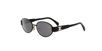 Celine METAL TRIOMPHE CL40235U style-color 01A Metal Shiny Black / Smoke Lens