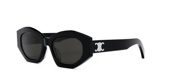 Celine TRIOMPHE CL40238U style-color 01A Acetate Shiny Black / Smoke Lens