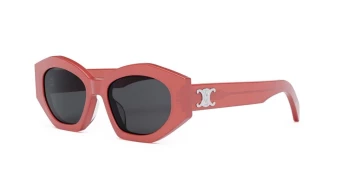 Celine TRIOMPHE CL40238U style-color 66A Acetate Shiny Red / Smoke Lens