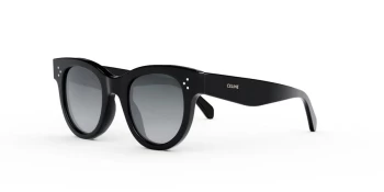 Celine 3 DOTS CL4003IN style-color 01B Acetate Shiny Black / Gradient Smoke Lens