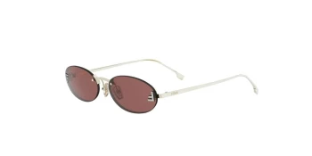 Fendi FIRST CRYSTAL FE4075US style-color 32S Metal Shiny Clear Gold / Bordeaux Lens