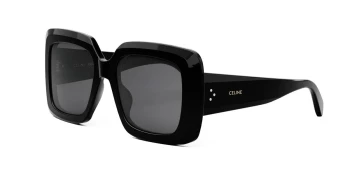Celine 3 DOTS CL40263I style-color 01A Acetate Shiny Black / Smoke Lens