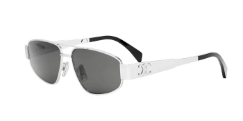 Celine METAL TRIOMPHE CL40281U style-color 16A Metal Shiny Palladium / Smoke Lens