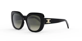 Celine TRIOMPHE CL40226U style-color 01F Acetate Shiny Black / Brown Lens