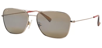 Maui Jim NA&lsquo;AUAO style-color Shiny Light Gold With Red & Brown / HCL Bronze Lens