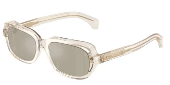 Moncler ME6008 SUNTRAP 0ME6008 style-color 30035A Transparent Shiny Butter / Mirror Brown Gold Lens