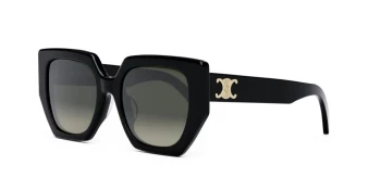 Celine TRIOMPHE CL40239F style-color 01F Acetate Shiny Black / Brown Lens