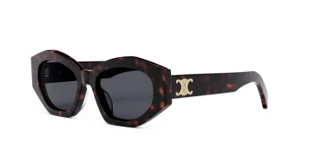 Celine TRIOMPHE CL40238U style-color 52A Acetate Shiny Dark Havana / Smoke Lens