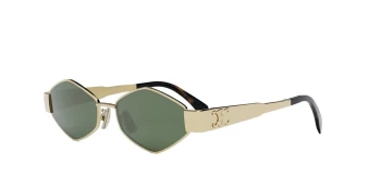 Celine METAL TRIOMPHE CL40254U style-color 30N Metal Shiny Endura Gold / Green Lens