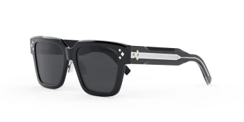 Dior DM40084F style-color 01A Acetate Shiny Black / Smoke Lens