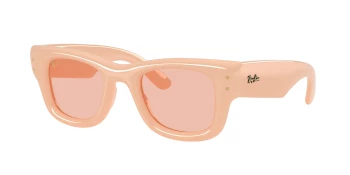 Ray-Ban RB4940 WAYFARER PUFFER 0RB4940 style-color 687584 Solid Nude / Dark Pink Lens
